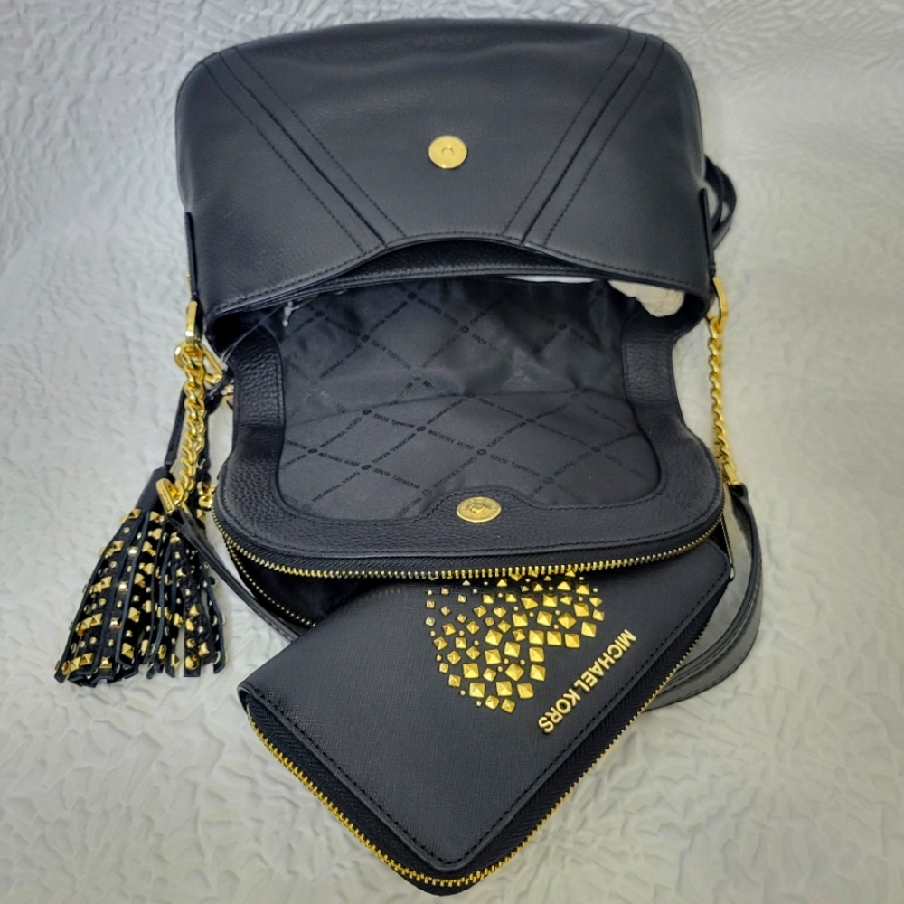 🎋Michael Kors Aria Studded Crossbody/Shoulder Bag - Picture 8 of 15